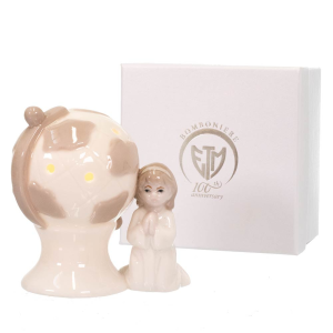 Bomboniere in Offerta Mappamondo Luce LED Bimba in Preghiera