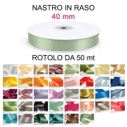 nastro in raso 40 mm rotolo da 50mt