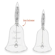 Bomboniera Campanella in vetro soffiato con strass OFFERTISSIMA