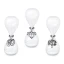 Bomboniere Nozze di Diamante Clessidre in vetro con ciondolo in argento