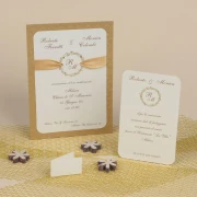 Partecipazioni Matrimonio Originale in Kraft - Elvira