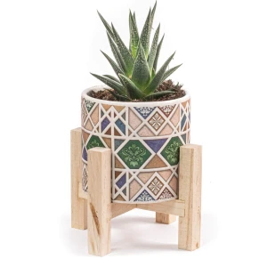 Bomboniere 2026 Linea Giglius Vaso Portapiantina con stand Grande con fantasia maioliche