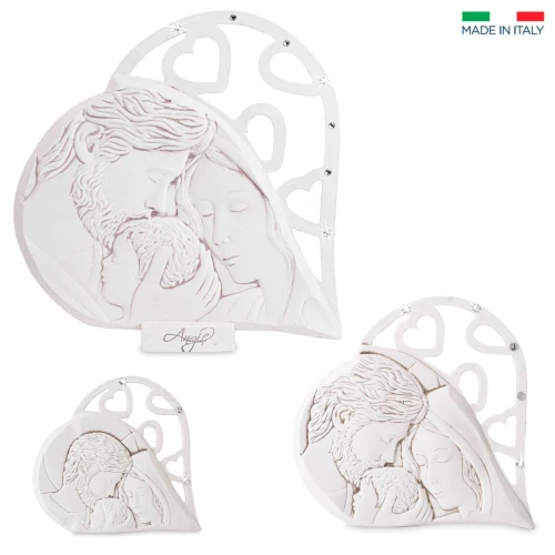 Bomboniera Icona Cuore Sacra Famiglia in Marmo