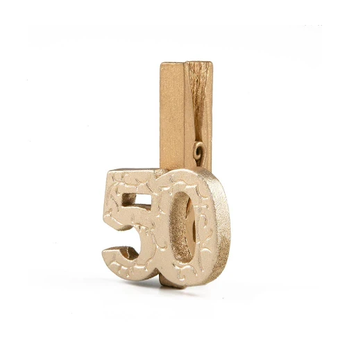 Molletta numero 50 bomboniere e segnaposto Nozze d\'Oro 50 Anniversario