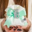 Bomboniere 18° compleanno 2027 Magnete con corona numero 18 argentato con glitter