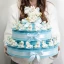 Torta Bomboniere da 35 Fette con Unicorno celeste