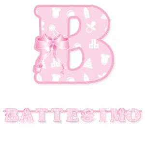 Festone scritta "Battesimo" per bimba