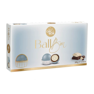 Confetti Praline al cioccolato BallBon Buratti colore pastello avio carta da zucchero
