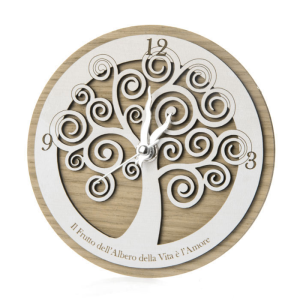 Bomboniere Albero della Vita Orologio Legno Personalizzato