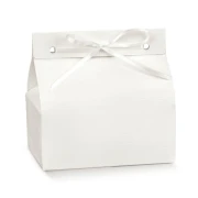 ULTIMI 50 pz scatoline portaconfetti chic in cartoncino bianco 7x4x3 cm