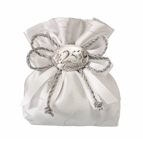Sacchettini Portaconfetti Nozze d\'Argento 25 Anni Matrimonio