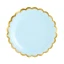 6 Piatti di carta 18 cm colore Celeste