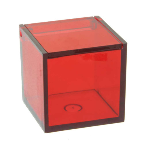 Scatolina Cubo Plexiglass Portaconfetti Rosso Laurea